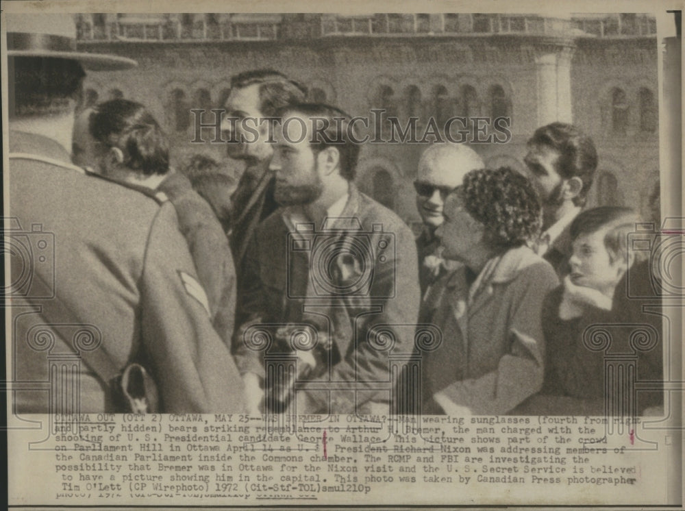 1972 Press Photo Arthur H. Bromer Charged with shooting Presidential Candidate G - Historic Images