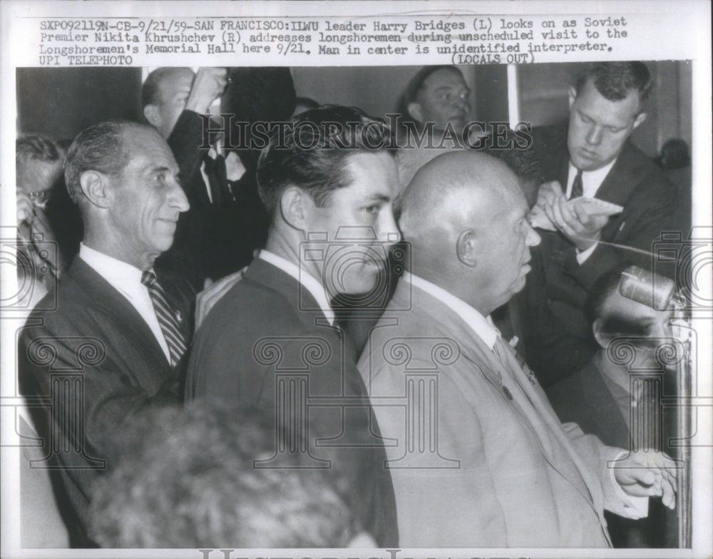 1959 Soviet Premier Nikita Khrushchev Harry - Historic Images