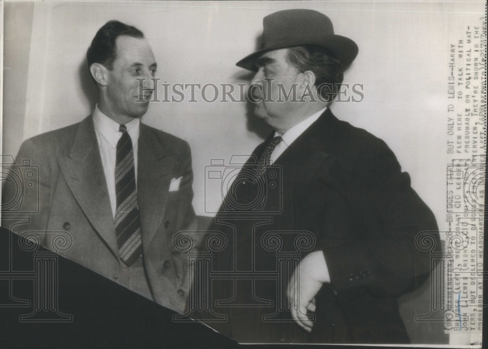 Press Photo Harry Bridgeswest coast CIO John Lewis- RSA54431 - Historic Images