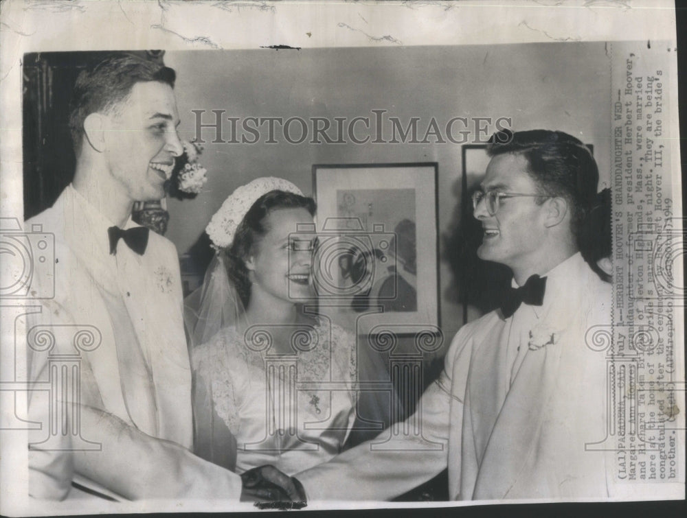 1949 Press Photo Margaret Ann Hoover Herbert Wed Farmer- RSA54515 - Historic Images