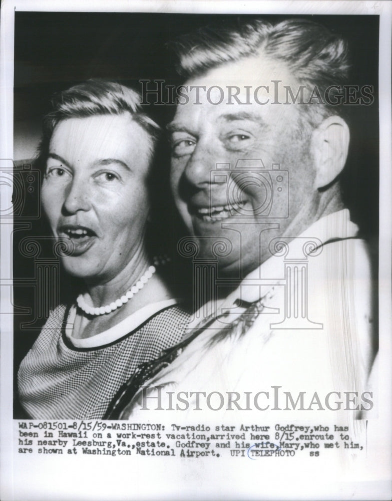 1959 Press Photo Arthur Godfrey American Radio TV Star - Historic Images