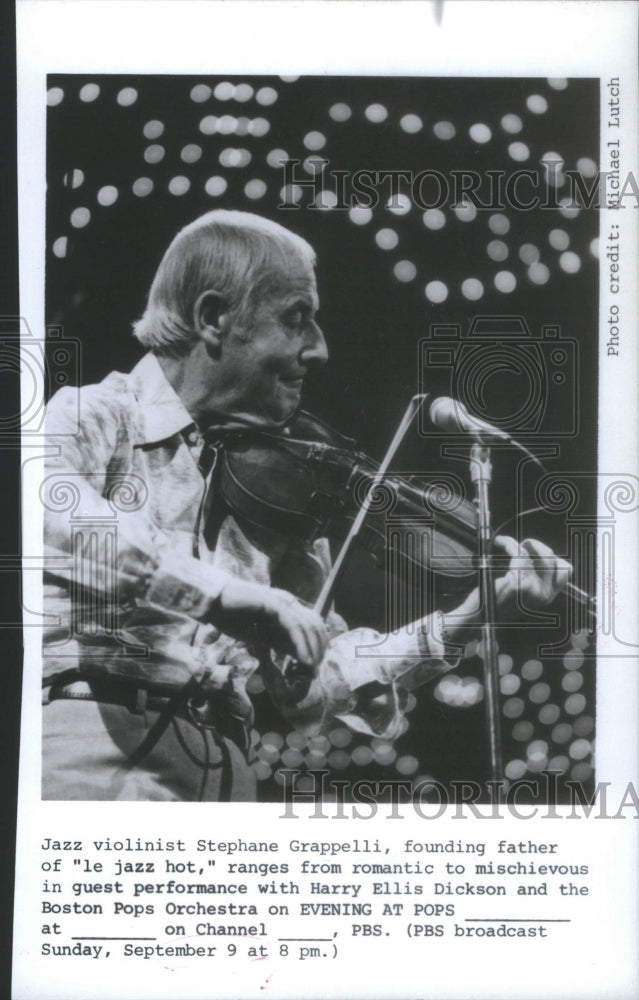 1979 Jazz Violinist Stephane Grappelli - Historic Images