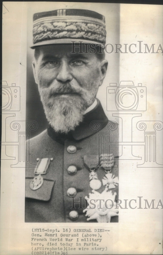 1946 Henri Gouraud French General - Historic Images