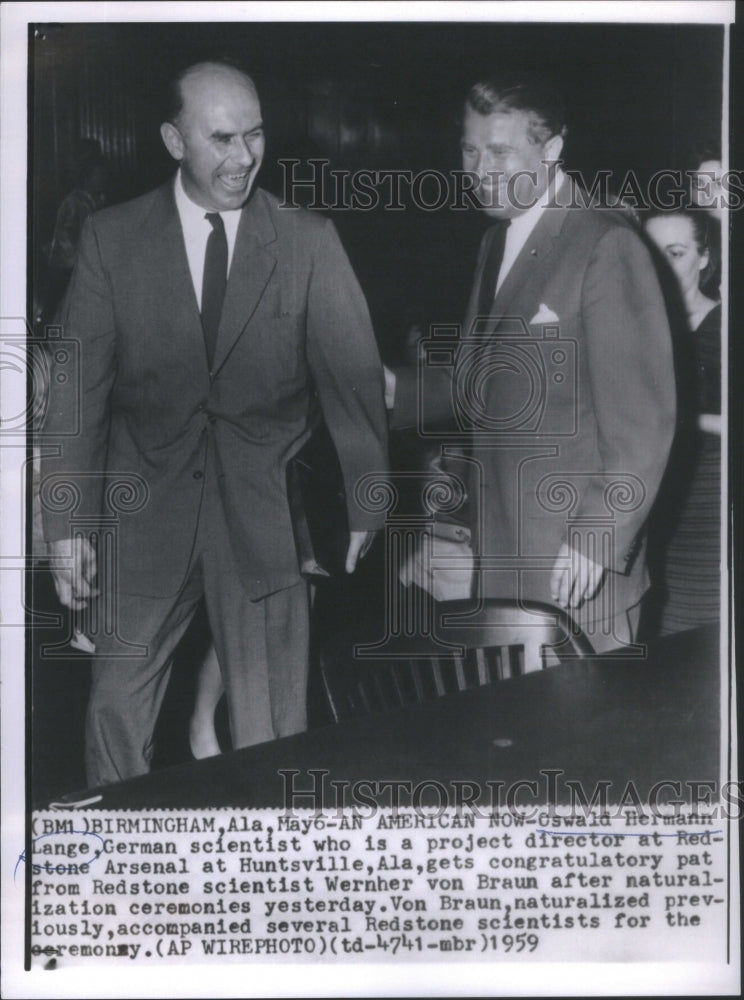 1959 Oswald Hermann Lange German scientist - Historic Images