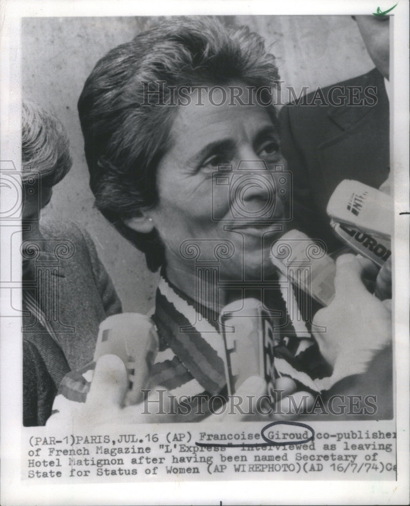 1974 Francoise Giraud French Magazine-Historic Images
