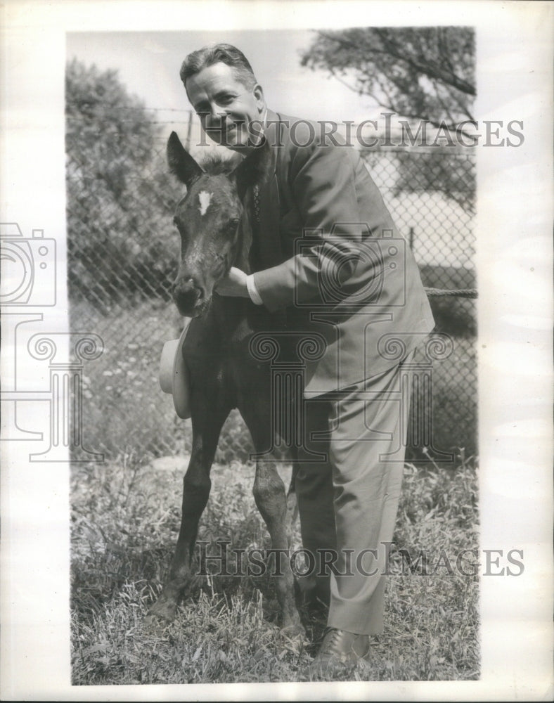 1944 Don Goddard with horse for sale. - Historic Images