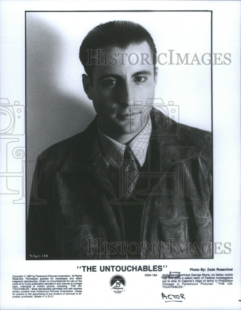 1987 Press Photo Andy Garcia American Film Actor - Historic Images