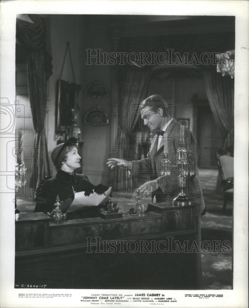 1944, Grace George James Cagney Johnny Come- RSA57115 - Historic Images