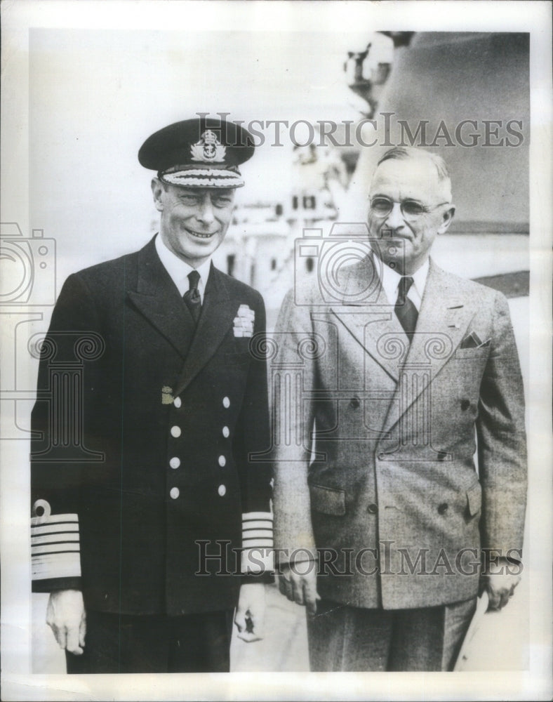 1945 Press Photo King George President Harry Truman- RSA57201 - Historic Images