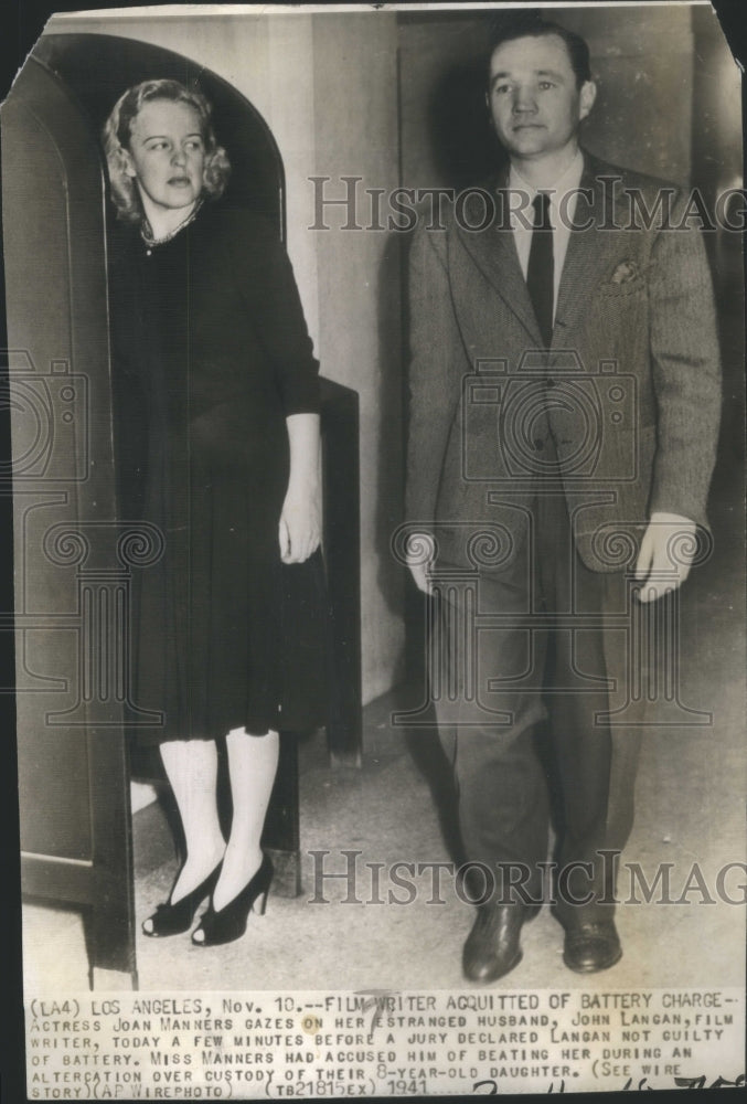 1941 Actress Joan Manners husband John Langan film writer jury - Historic Images