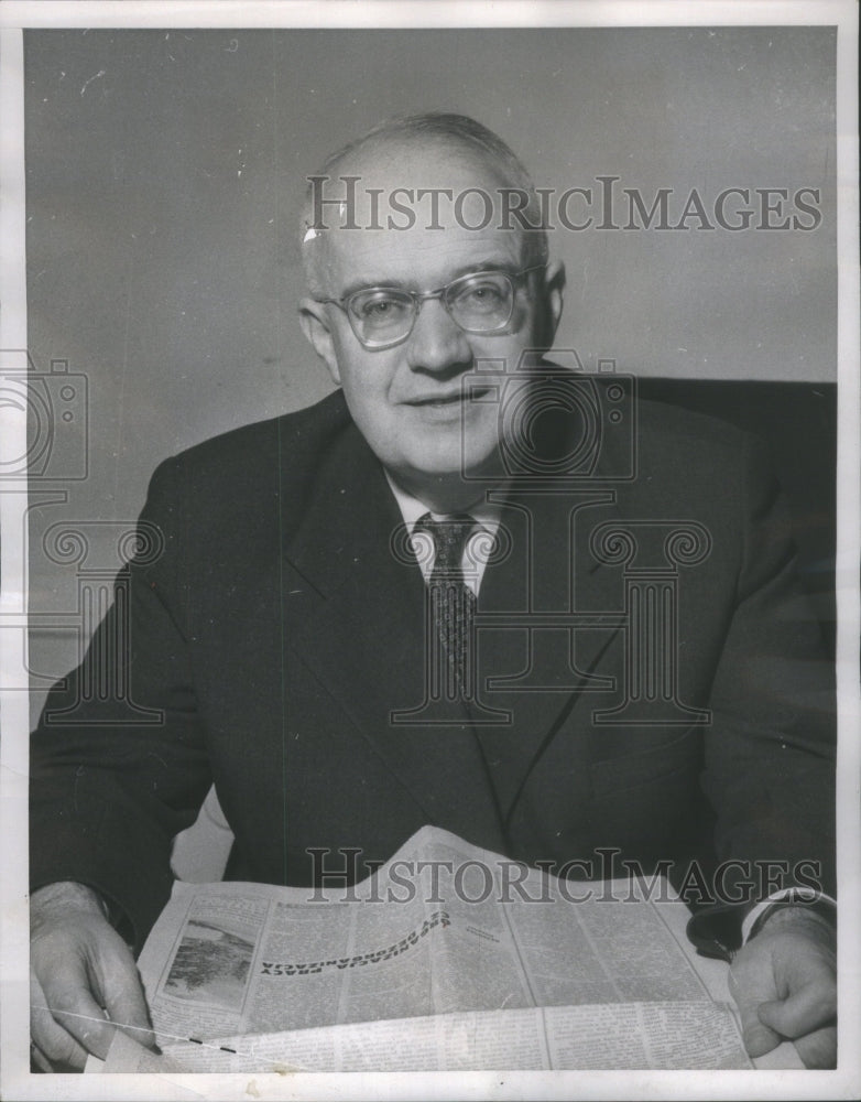 1957 Polish Economist Diplomat Oskar Lange - Historic Images