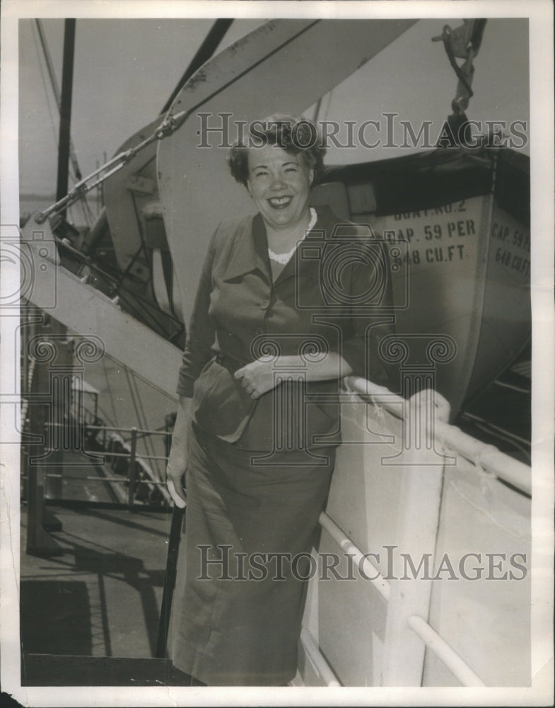 1950 Press Photo Mrs. Homer Lange Illinois Socialite - Historic Images