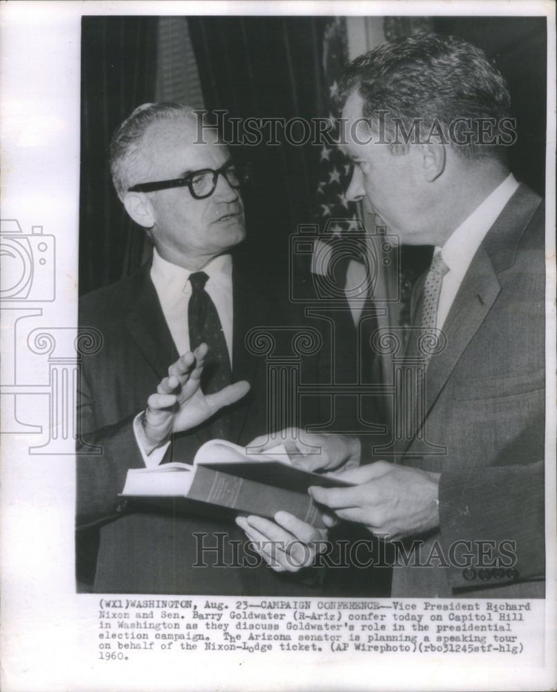 1960 Richard Nixon & Barry Goldwater Meet - Historic Images