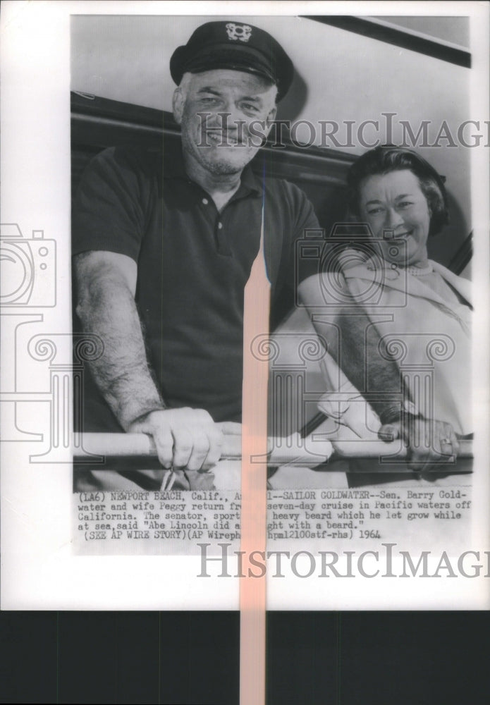 1964, Sen Barry Goldwater wife Peggy Pacific- RSA58171 - Historic Images