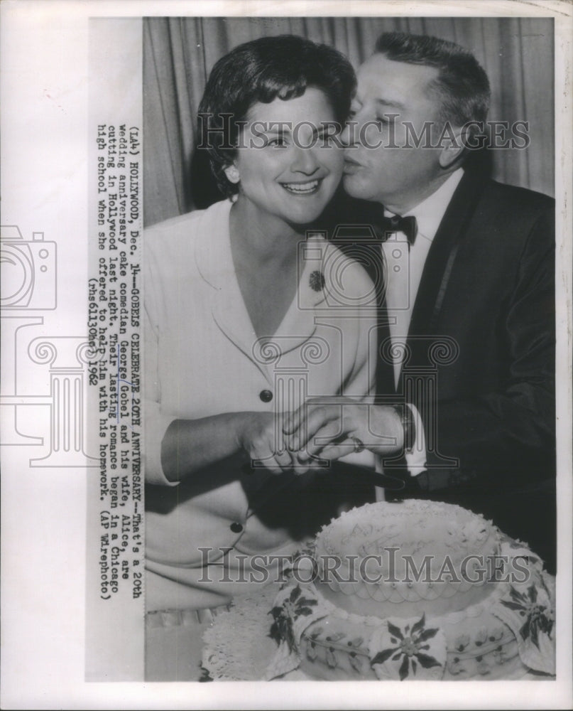 1962 George Gobel and his wife Alice. George is American Comedian - Historic Images