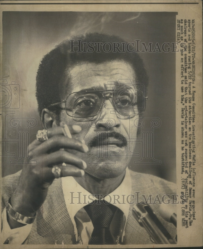 1972 Press Photo Sammy Davis Testifies House Committee- RSA58663 - Historic Images