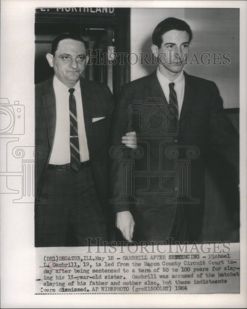 1964 Press Photo Michael L. Gambrill Killed his 15 year old sister.- RSA59063 - Historic Images