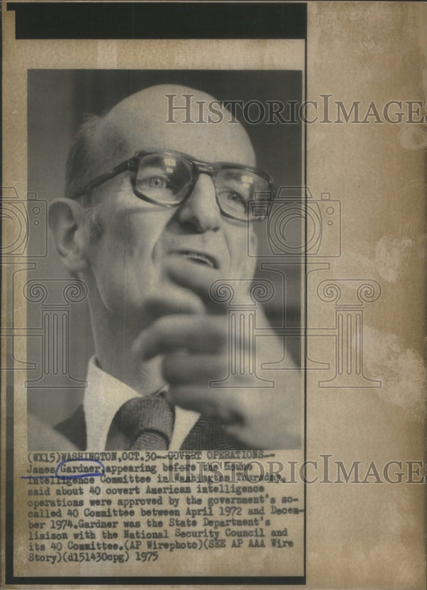 1975 Press Photo James Gardner Washington American Intelligence- RSA59 ...