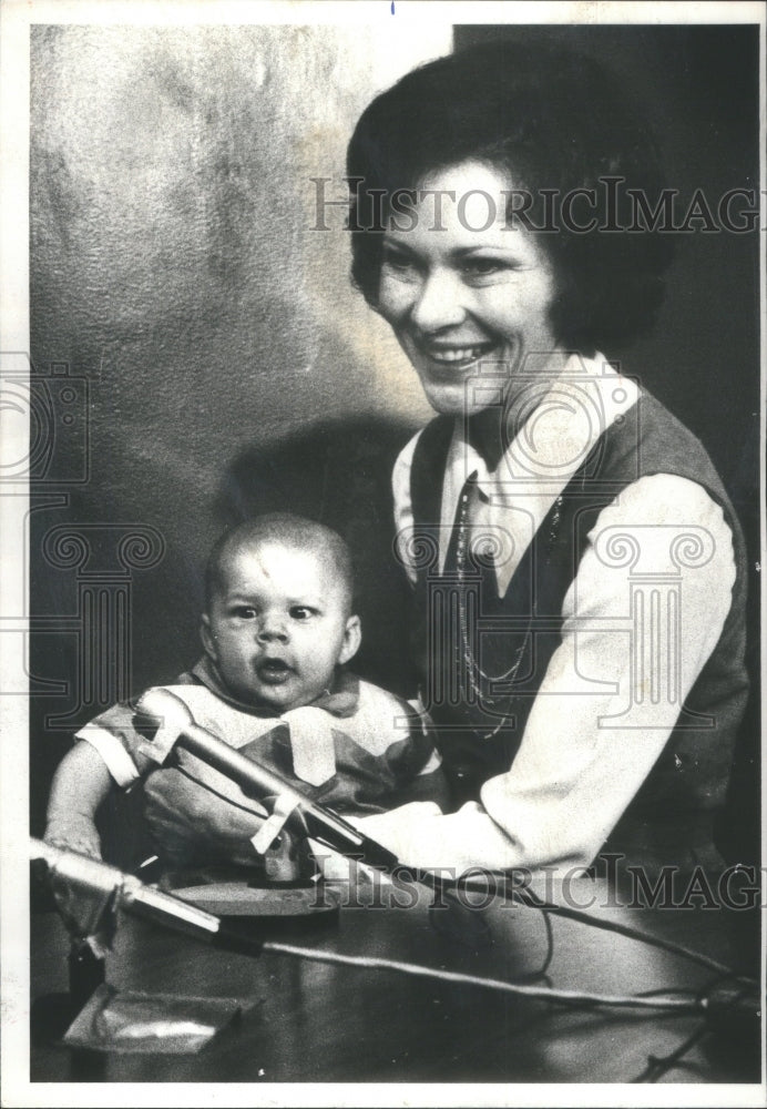 1977 First Lady Roslyn Carter w/ Crack Baby-Historic Images