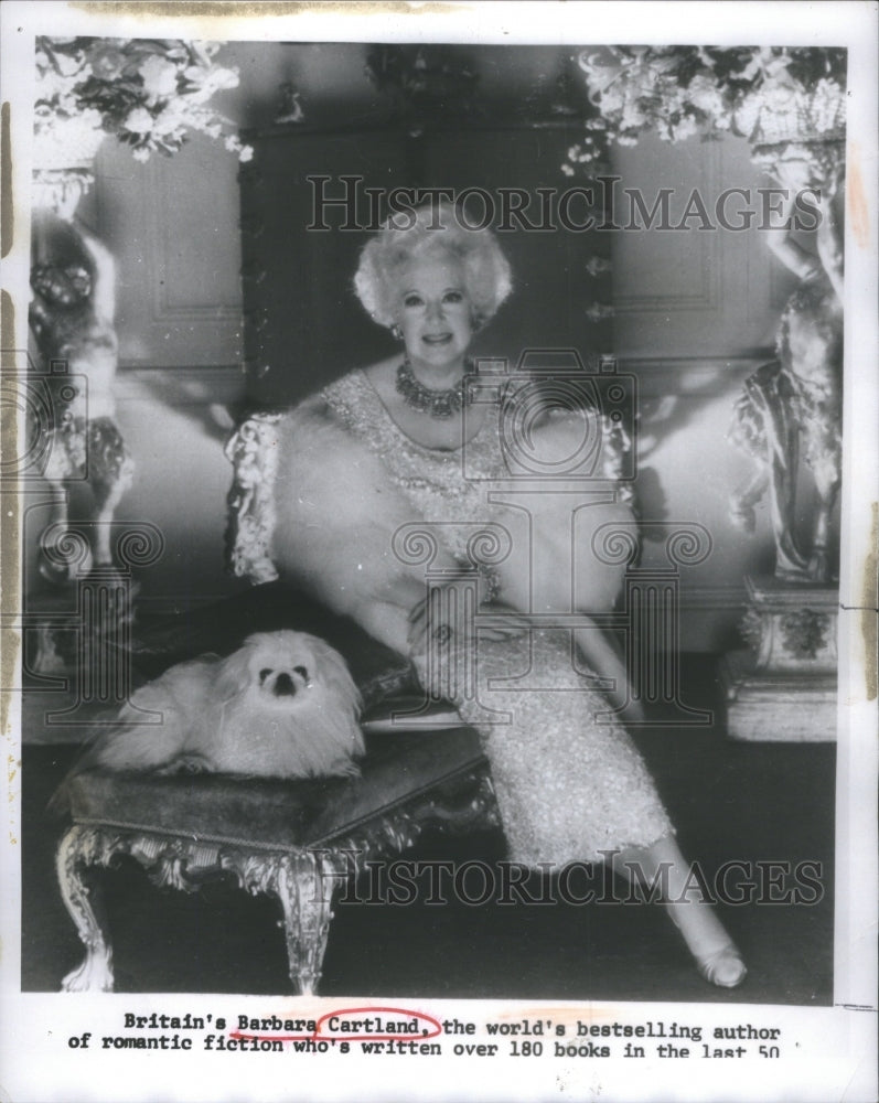 1976 Britain Barbara Cartland author romantic-Historic Images