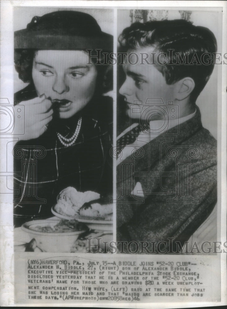 1946 Press Photo Philadelphia Stock Executive Alexander Biddle Son- RSA60681 - Historic Images