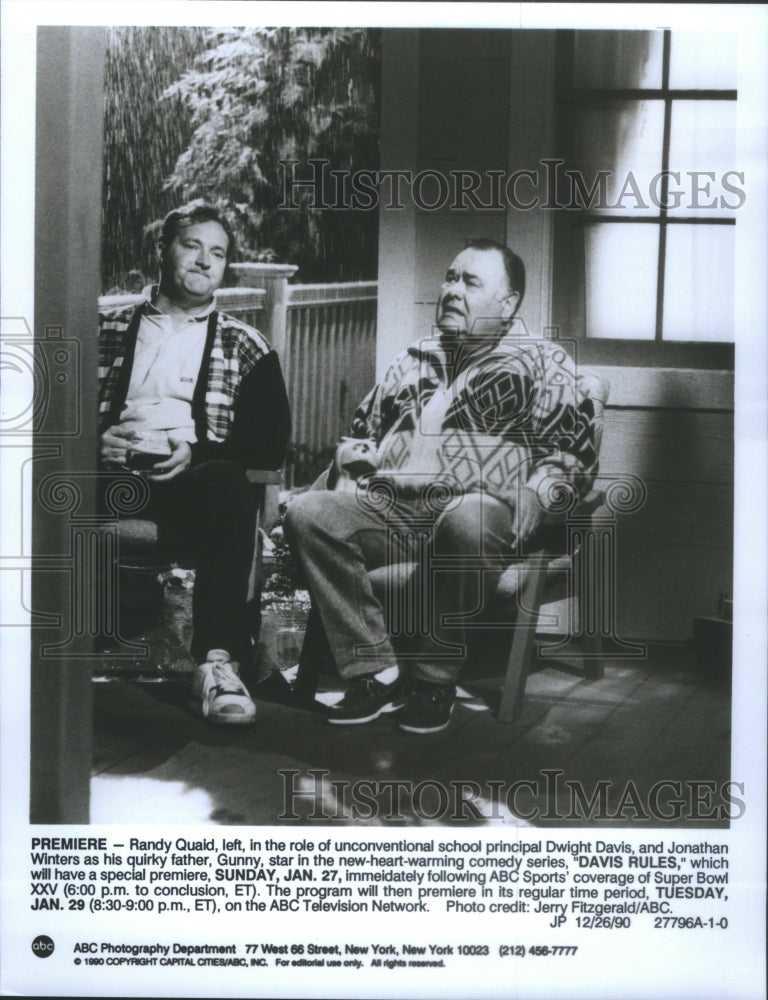 1990 Randy Quaid Jonathan Winters Actors - Historic Images