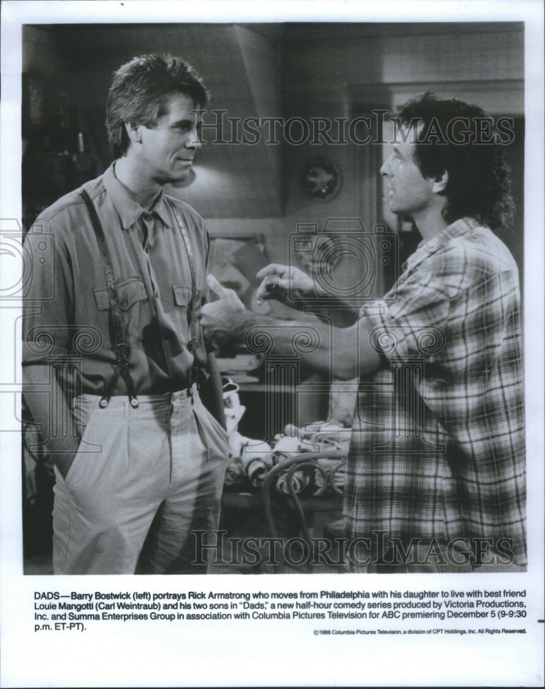 1986 Press Photo Barry Bostwick & Carl Weintraub- RSA60807 - Historic Images