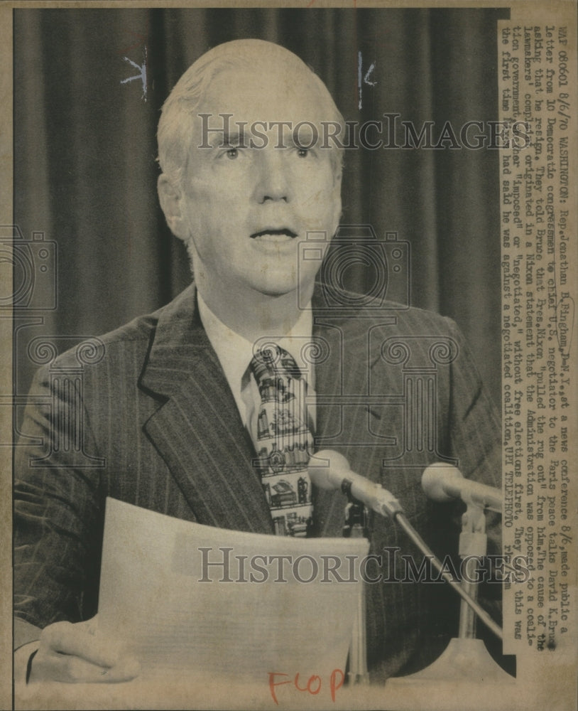 1970 NY Representative Jonathan B. Bingham-Historic Images