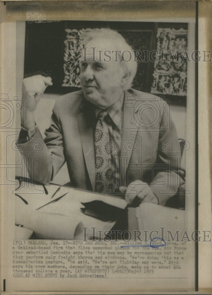 1975 Press Photo William B. Bird- RSA60869- Historic Images
