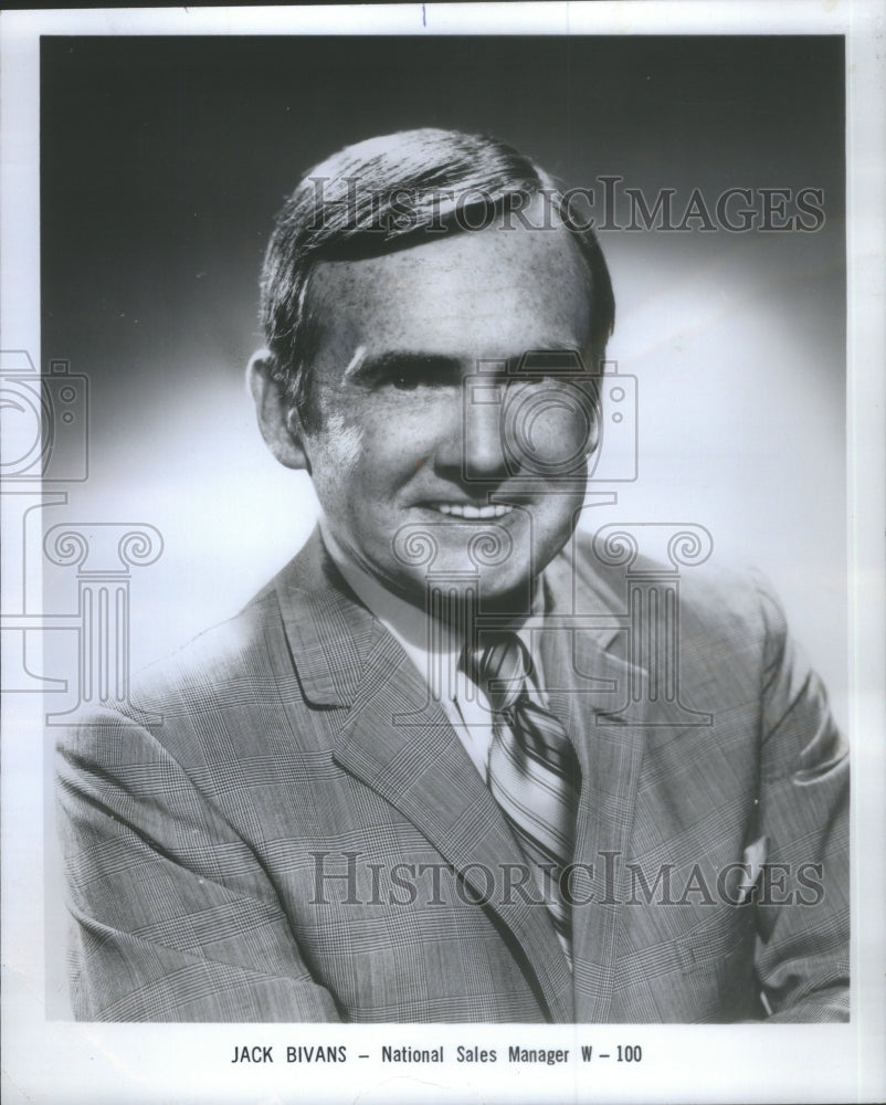 1976 Broadcast Executive Jack Bivans General Sales Manager WLOO-FM - Historic Images