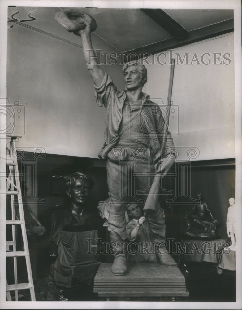 1937 Bayant Baker Centennial Statue Milan - Historic Images