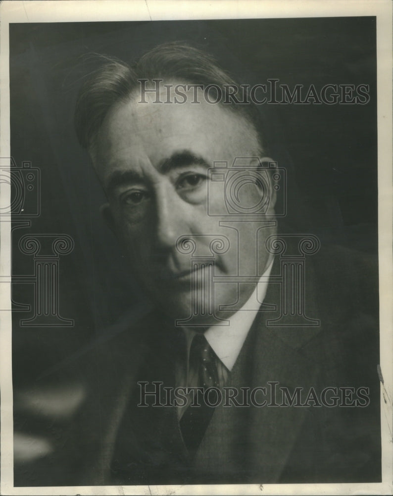 1930 John Alcock Pose Black coat tie white shirt Chicago - Historic Images
