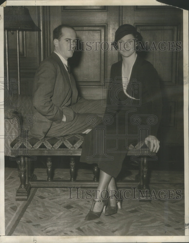 1933 Press Photo Germany Baron Baroness Wolfgang Beck Bride- RSA61535 - Historic Images