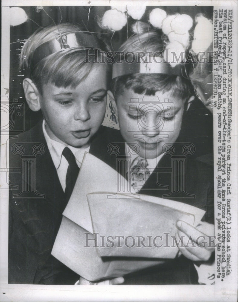 1956 Press Photo Crown Prince Carl Gustaf Sweden- RSA62027 - Historic Images