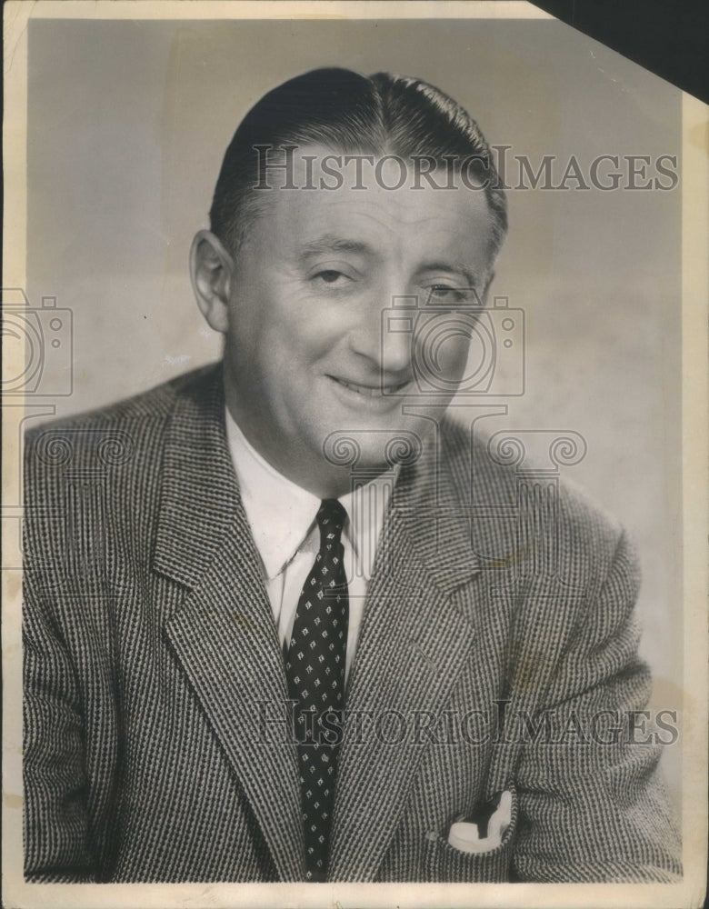 1955 Press Photo John Carmichael star CBS Outlet Sports Final Chicago CBS - Historic Images