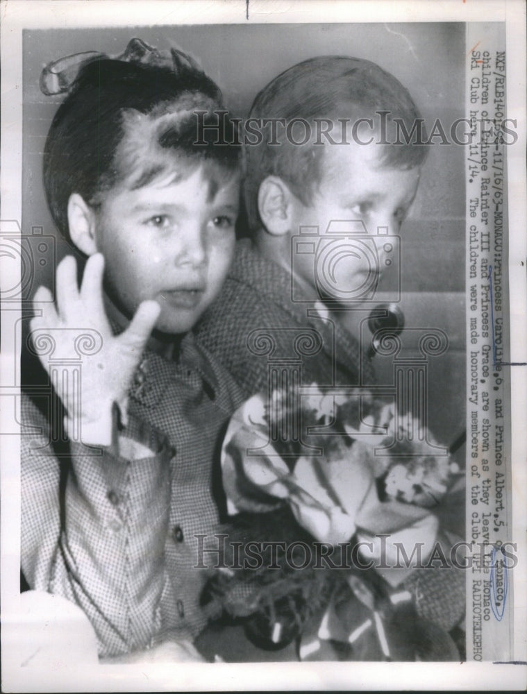 1963 Princess Caroline Albert Grace Monaco rainier III Children-Historic Images