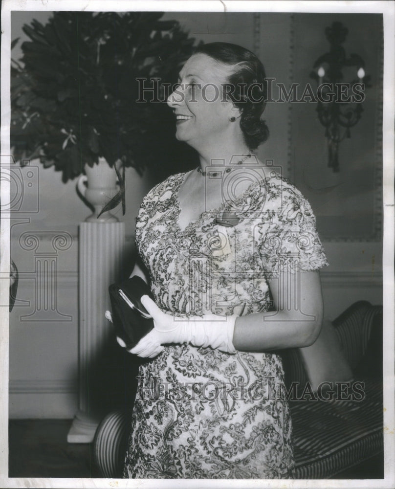 1955 Press Photo Hotel Sherman Vincent Auriol France Foreign Relations Chicago - Historic Images