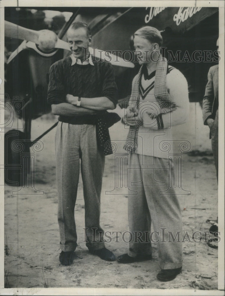 1934 James Ayling Leonard Leid Unites States Air Force Pilots Mich - Historic Images