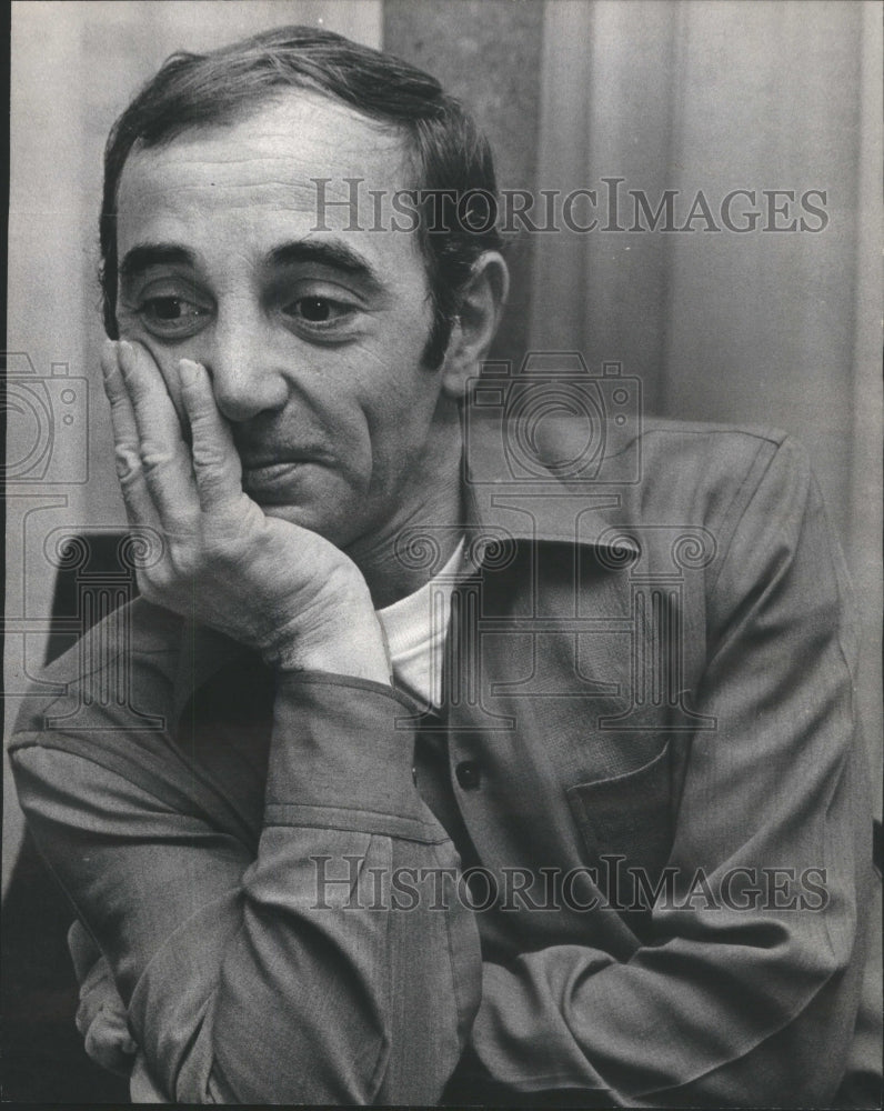 1956 Press Photo Picture of Charles Aznavour. - Historic Images