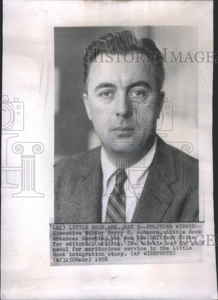 1958, Executive Editor Harry S. Ashmore Writer Won the Fulitzen Prize - Historic Images