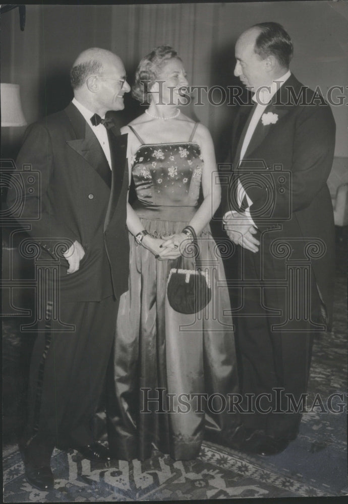 1949, Jacob Arvey Wife Gov Stevenson Cook County Democratic mansion - Historic Images