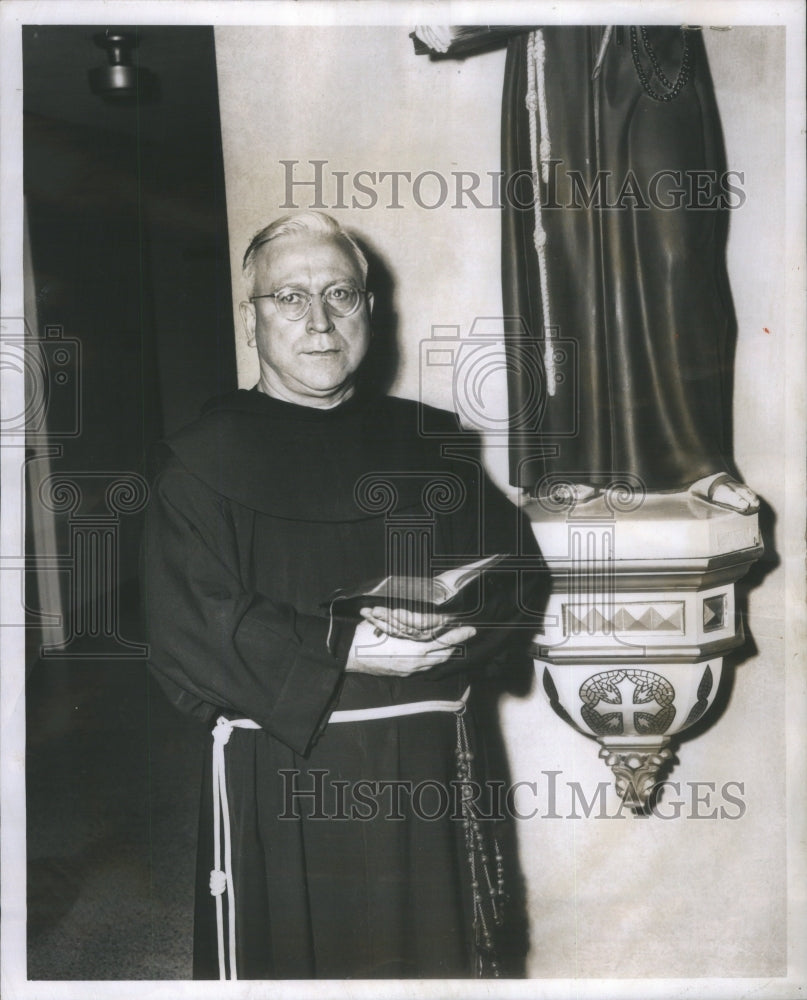 1956 St Peter Retreat Work stocky silver haired France Catholic Man - Historic Images