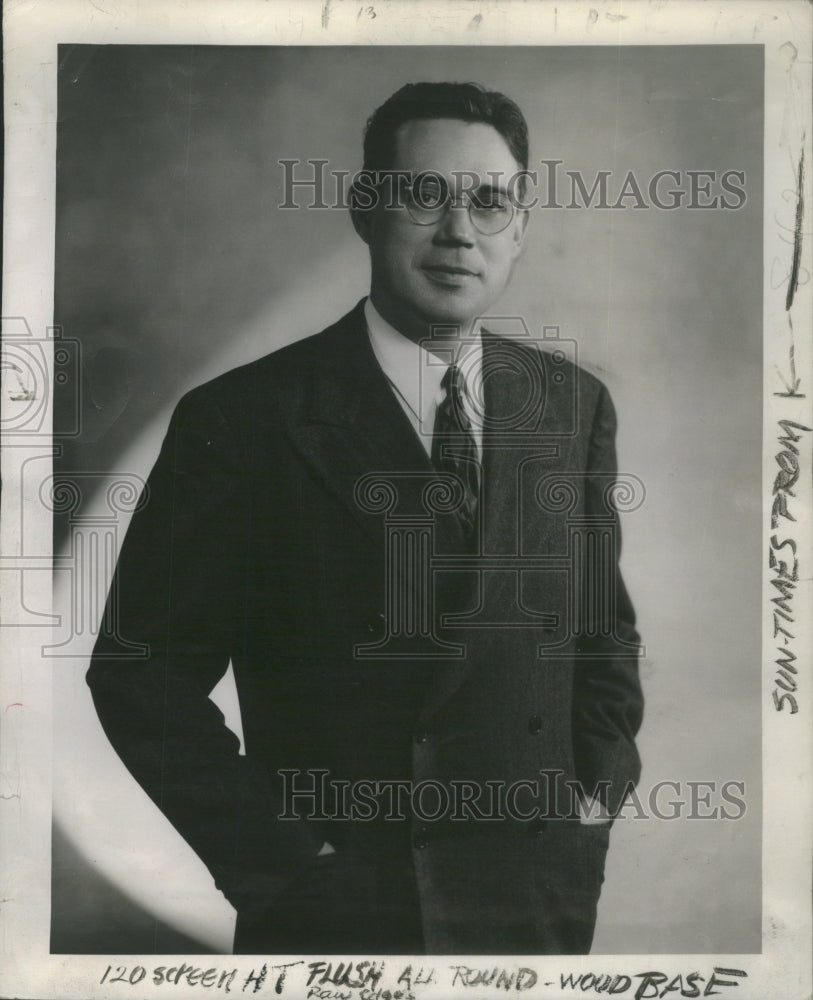 1946 Press Photo Lawrence KImpton Kansas City University Dean Student Chicago - Historic Images