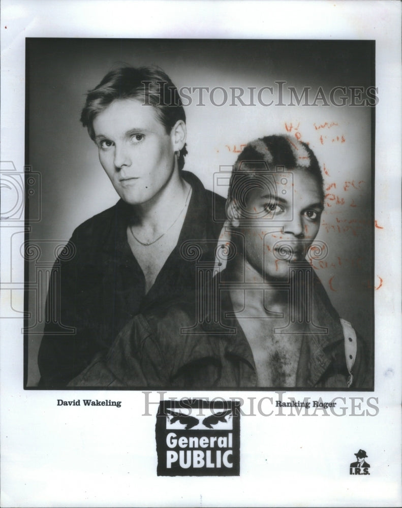 1984 Press Photo General Public Musician David Wakeling Ranking Roger - Historic Images