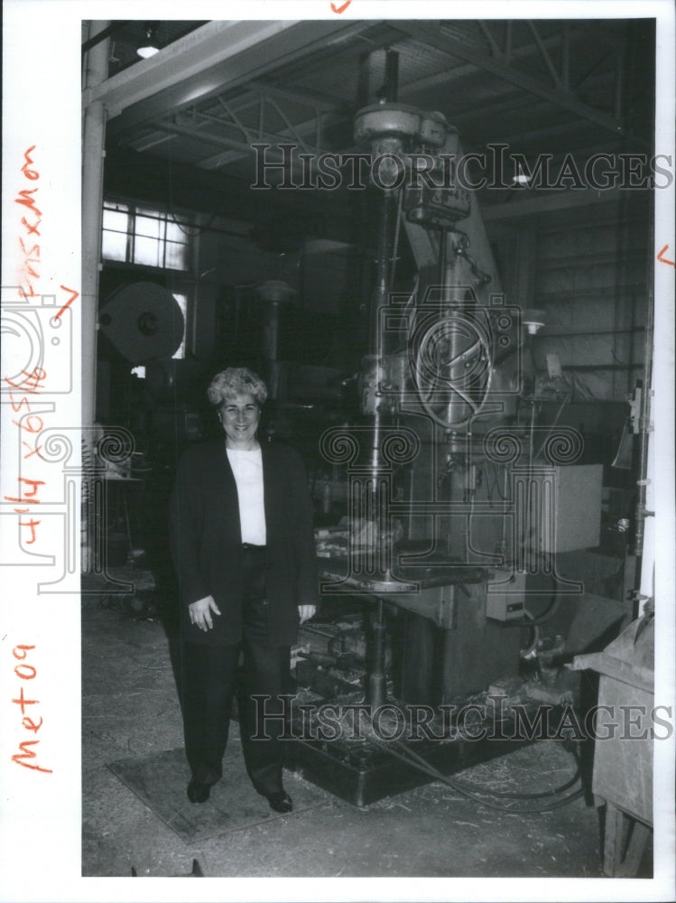 1992, Nathalie Goich President 20-employee Coburn Steel Fabricators - Historic Images