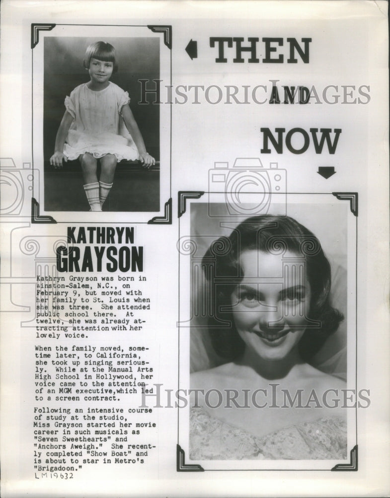 1951 Kathryn Grayson born Winston Salem family  California singing-Historic Images