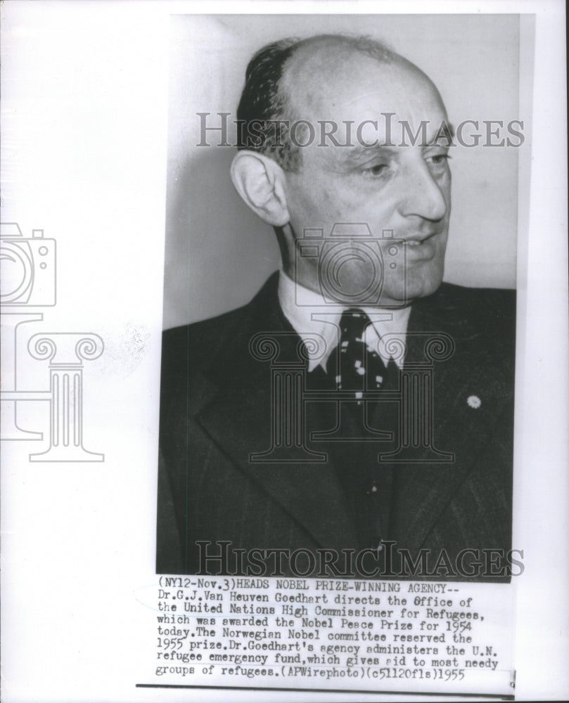 1955 Dr. G.J. Van Heuven Goedhart United Nations High Commissioner - Historic Images