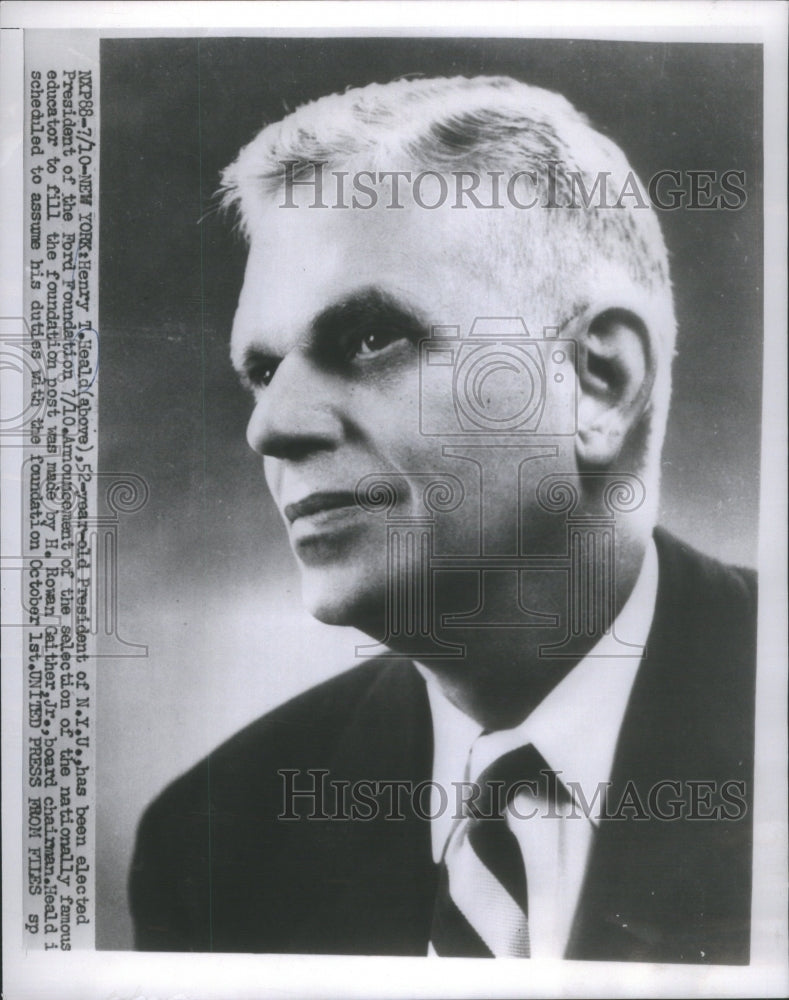 1950 Henry T. Heald President of the Ford Foundation - Historic Images
