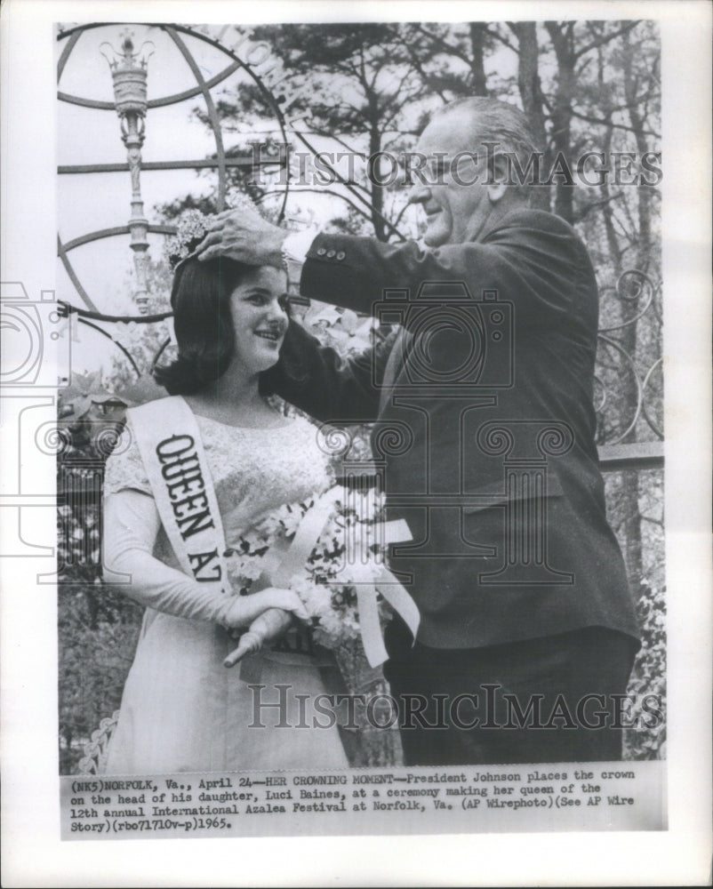 1965 Luci Baines Johnson President Johnson Daughter - Historic Images