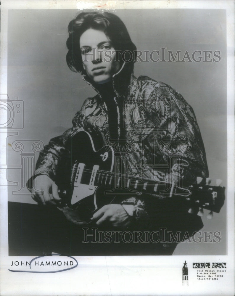 1974Press Photo John Hammond, American Guitarist,Singer - Historic Images